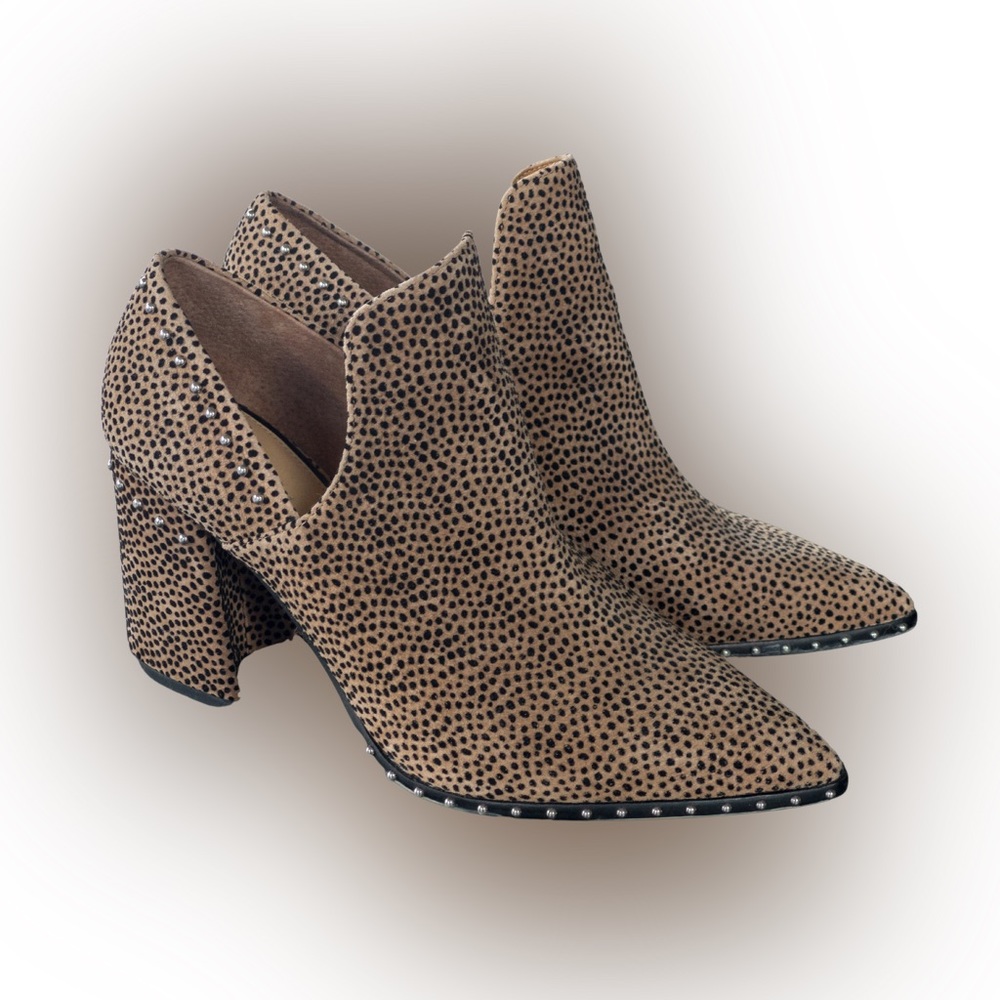 Gianni Boni Camel & Black Studded Booties - Sz 11M